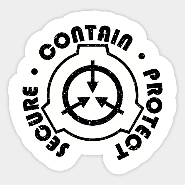 SCP Secure Contain Protect Sticker by Perpetual Brunch